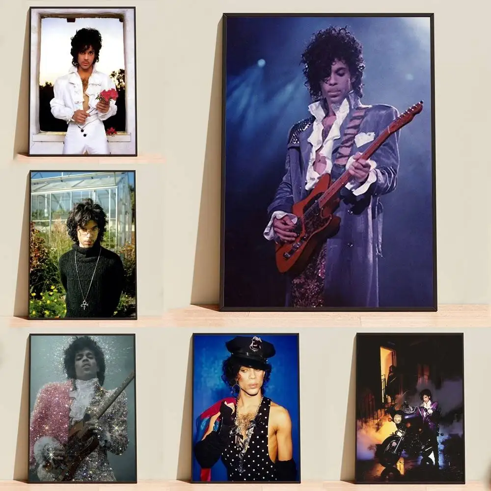 Purple Rain Prince Rogers Nelson Poster High Quality Dorm Living Room Aesthetic Wall Decoration Painting Stickers Gift