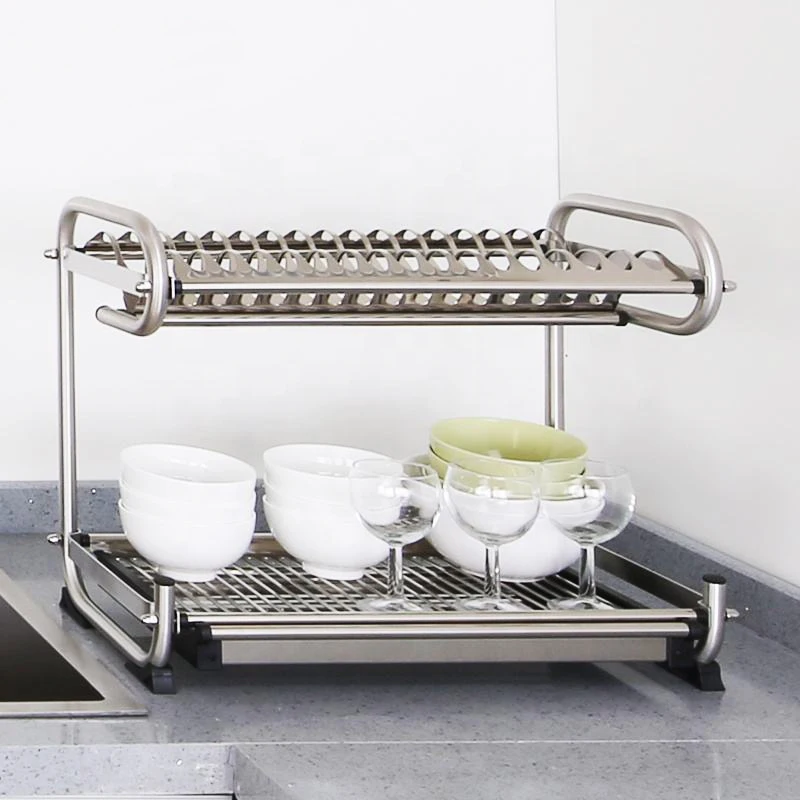 Factory Wholesale Stainless Steel Dish Drying Rack Kitchen Dish Rack Kitchen Basket Storage