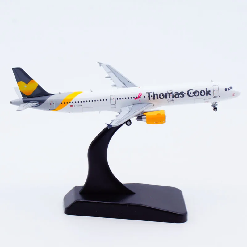 XX4432 Alliage Collection Avion Cadeau JC Ailes 1:400 Thomas Cook Airbus A321 Moulé Sous Pression Avion Jet Modèle G-TCDW Avec Support