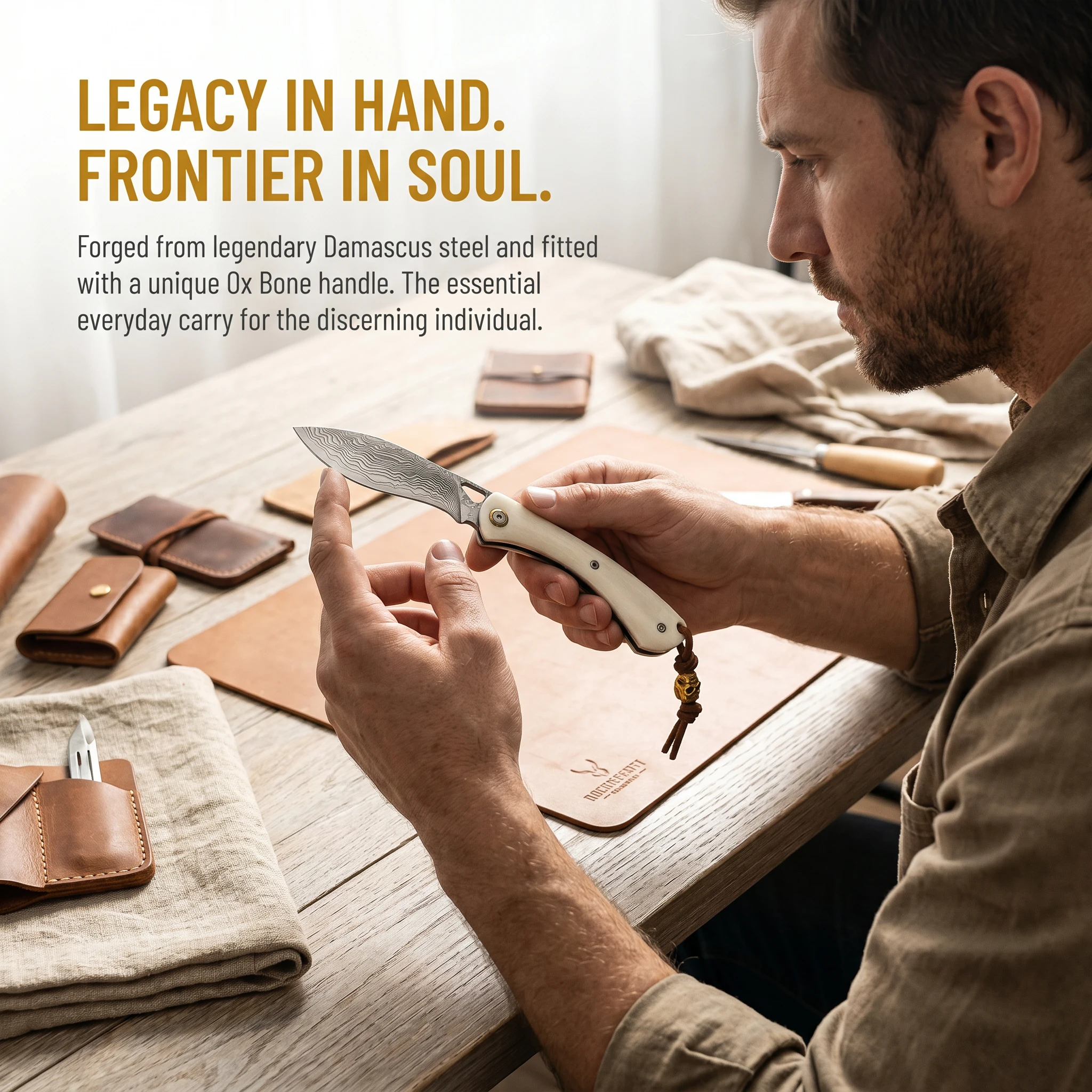 มีดพกพับได้ ทำจากเหล็กดามัสกัส - Everyday Carry (Edc) Knife บทวิจารณ์และราคา