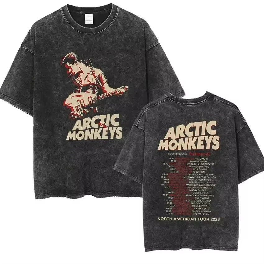 

Музыкальный альбом Rock Arctic Monkeys, винтажная футболка с короткими рукавами и круглым вырезом в стиле Y2k, мужская одежда, новинка, топы и футболки, мужская одежда 61349