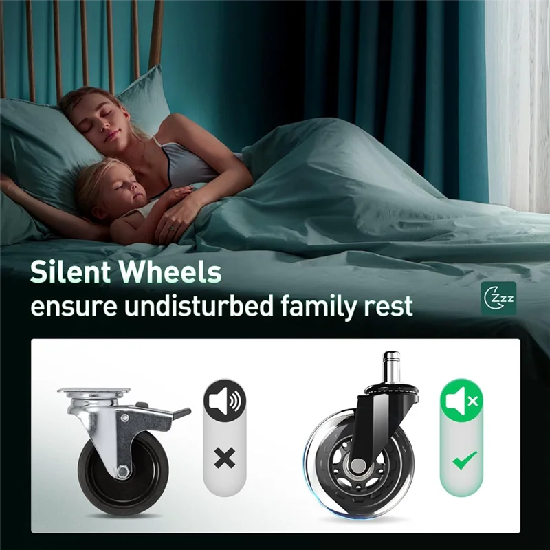 

НОВИНКА-5 шт. колеса для офисного стула, модернизированные сверхмощные ролики для игровых стульев, 4,5-дюймовые гладкие и тихие резиновые колеса