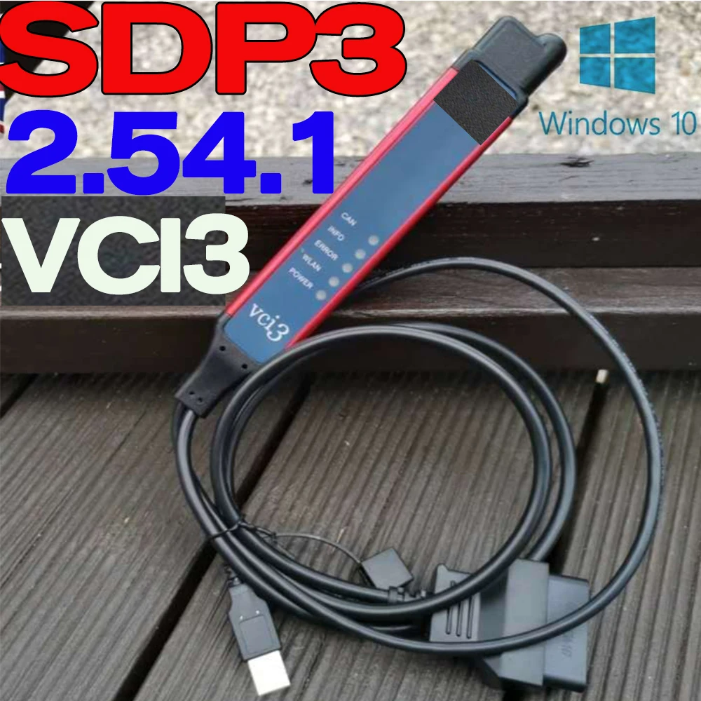 NEWEST SDP3 2.54 VCI3 SCAN Trucks Heavy Duty Diagnostics OBDII Scanner for Scania VCi3 With Activator WIN 10 Unlimited