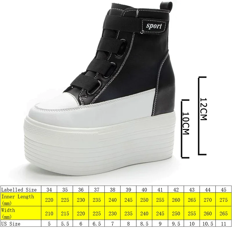 Fujin 10cm 12cm Women Casual PU Leather Ankle Boots Spring Autumn Shoes Chunky Sneakers Winter Plush Woman Platform Wedge Shoes