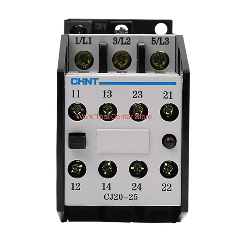 

Официальный оригинальный модульный контактор Chint CJ20-10 CJ20-16 CJ20-25 Din-контакт 2NO 2NC переменного тока 220 В 380 В 110 В электрическая катушка управления