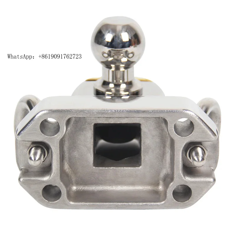 ZAIQU Prado قناع أسد السيارة من الفولاذ المقاوم للصدأ وصلة مقطورة الإنقاذ على الطرق الوعرة مع حلقة قاعدة وملحقات خطاف سحب الكرة