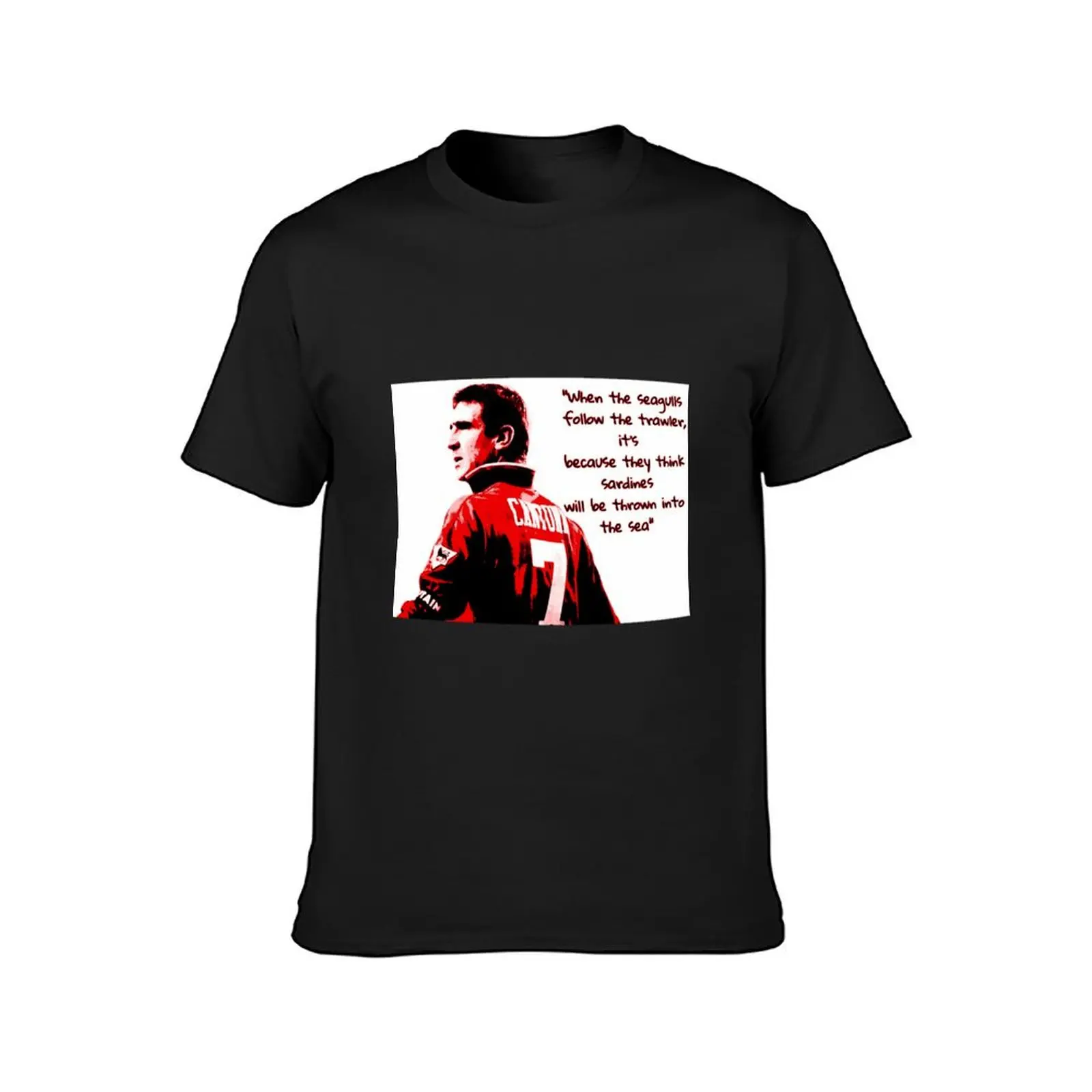 Eric Cantona - When the seagulls follow the trawler Coasters (Set of 4) T-Shirt blanks plain men t shirts