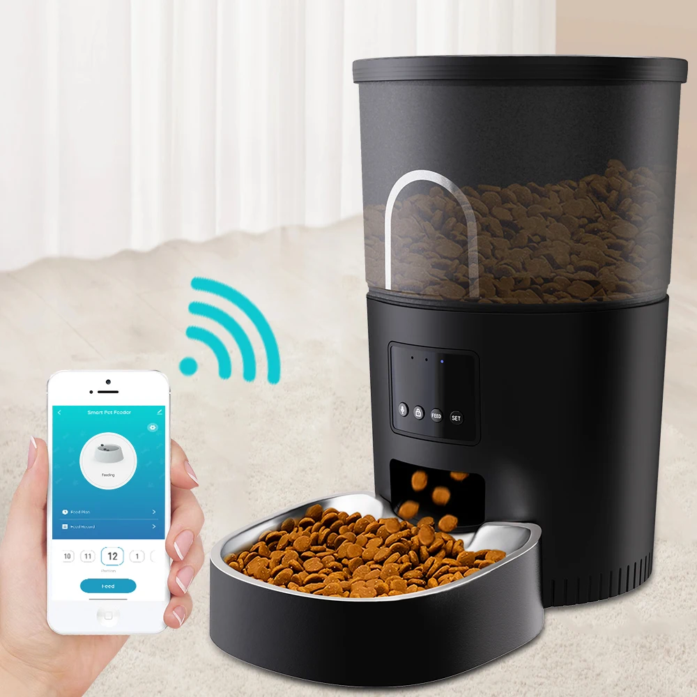 

Smart Dog Automatic Feeders Tuya WiFi Food Kibble Dispenser 3L Pet Slow Feeder Auto Puppy Dogs Accessories Work With Google Home