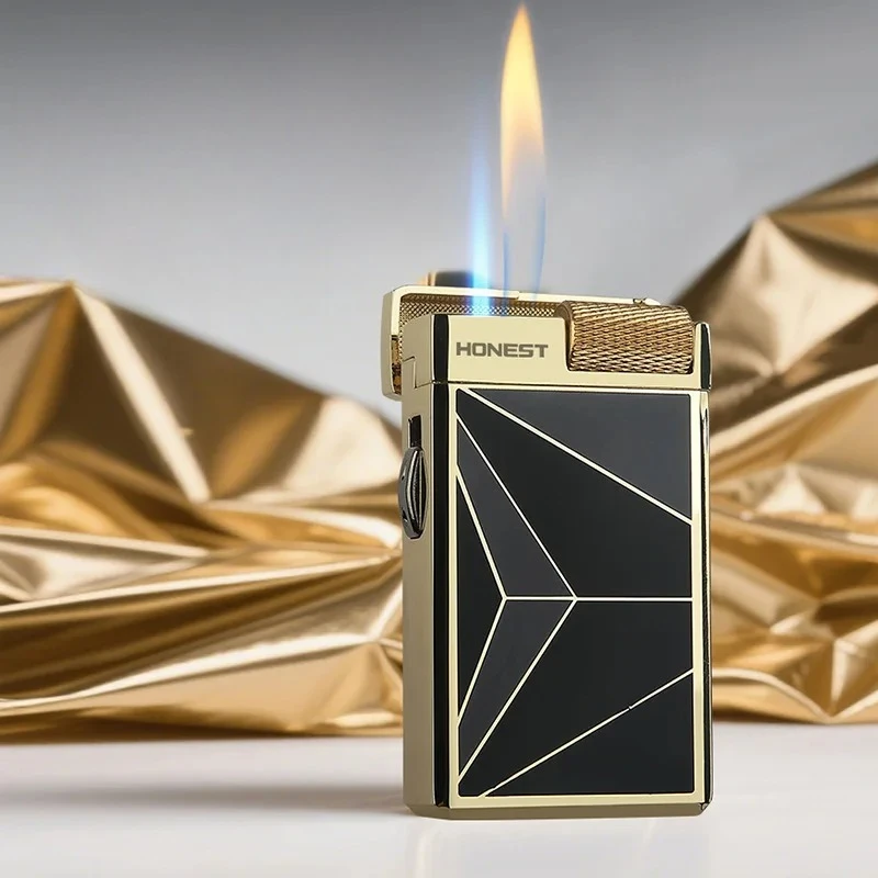 

Honest Metal Butane Cigaratte Lighter Windproof Dual Fire Starter Cigar Lighter Premium Men's Gift Smoking Accessories
