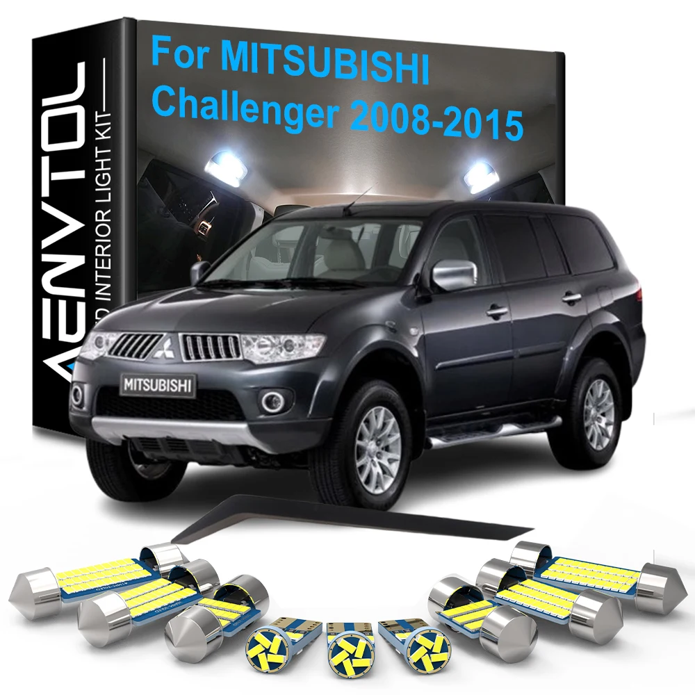 

17 шт. светодиодные внутренние фонари Canbus для Mitsubishi Challenger 2008-2015, автомобильный купол для чтения карт, багажник, дверь, номерной знак, лампы