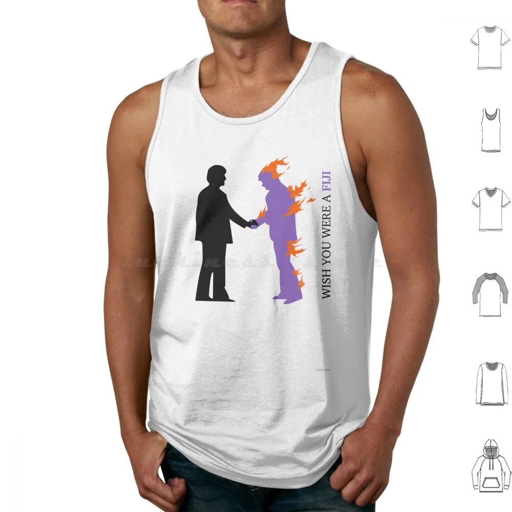 Fiji Rush Wish You Were Here Tank Tops Print Cotton Fiji Phi Gam Phi Delta College Fraternity