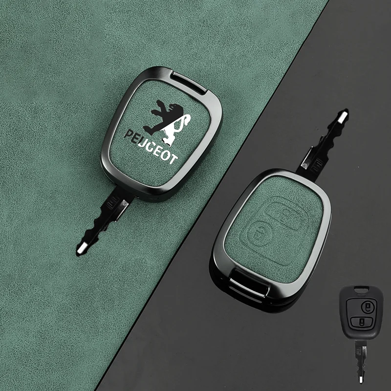 2 BUttons Car Smart Remote Key Case Protective Cover For Peugeot 106 107 206 207 306 307 406 407 Keyless Keychain Accessory