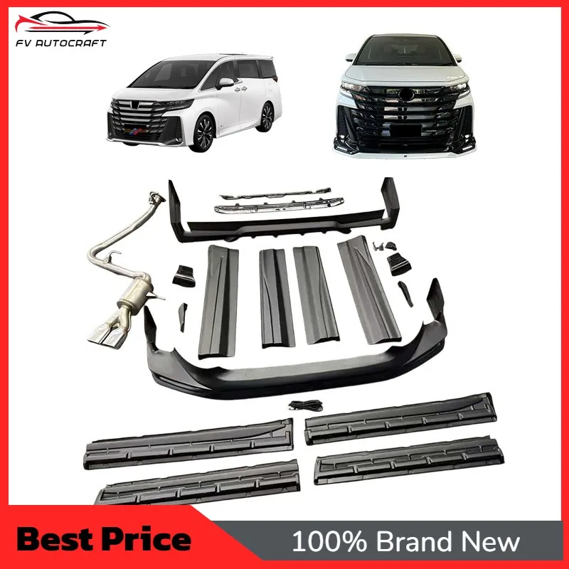 【2026】High Quality 2024 GR Sport Style Fit For Toyota Vellfire 40 Series 2023-2025 ABS Vacuum Formed Body Kit With Quad Exhaust