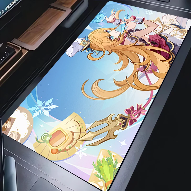 

Mouse Pad Genshin Impact HD Print Anime Mousepad PC Kawaii Escoffier Keyboard Pad Laptop Cute Anime Girl Extended Desk Mouse Mat