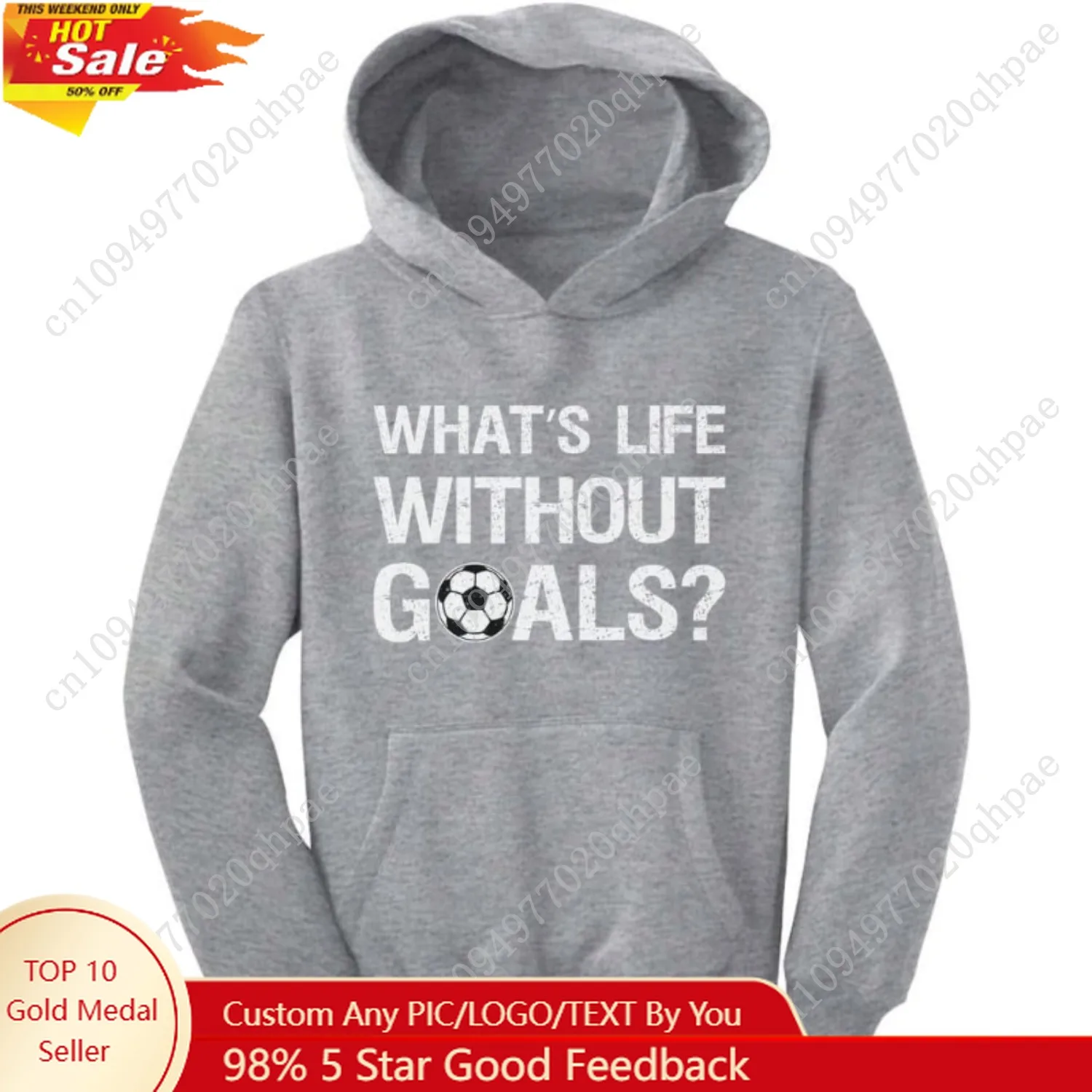 

Tstars Youth Soccer Hoodie for Boys and Girls - Funny Sports Sweatshirt Gift for Players & Fans - Game Day Apparel