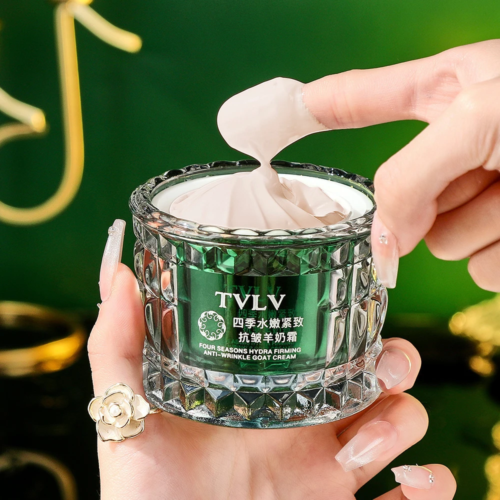 

Four Seasons Moisturize Firming Anti Wrinkle Goat Milk Cream Face Lifting Delicate Smooth Refreshing Face Cream Beauty Skin Care