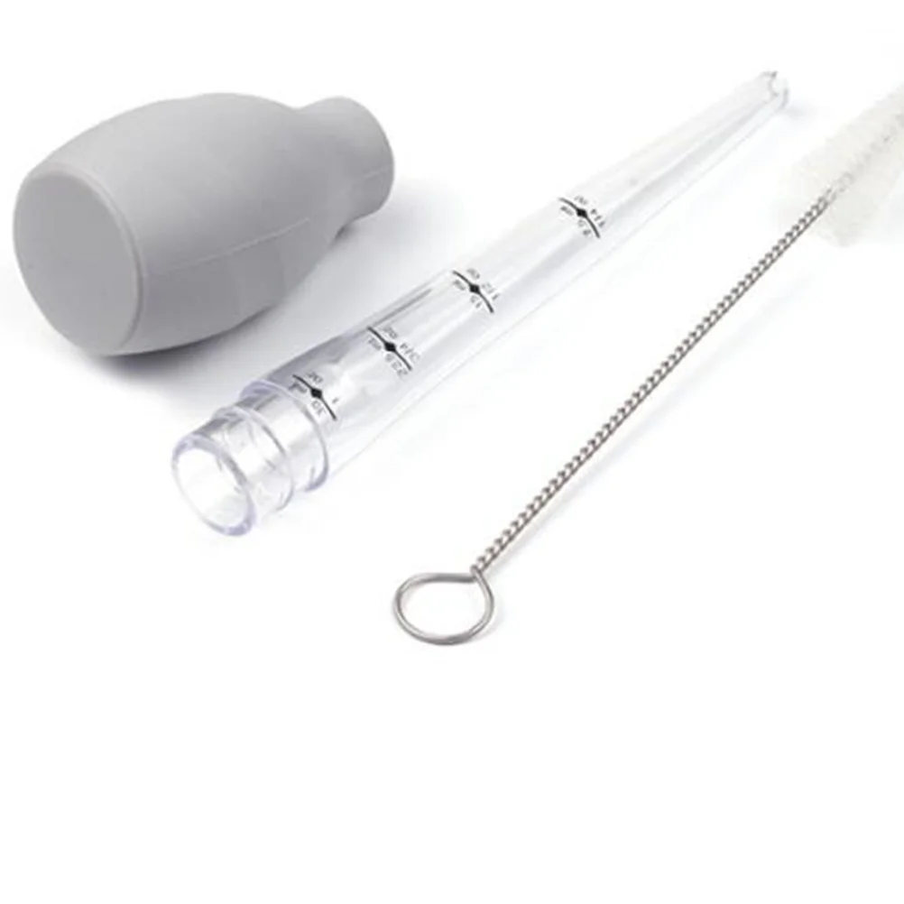 

1 set Oil Dripper Tube Turkey Seasoning Pump Silicone Kitchen Baster Barbecue Tools Meat Juicer Gravy Maker Flavor Injector