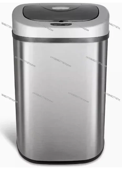 80L Big Stainless Steel Trash Can Smart Trash Can Dustbin Auto Rubbish Bins For Kitchen Hotel Smart Waste Bins