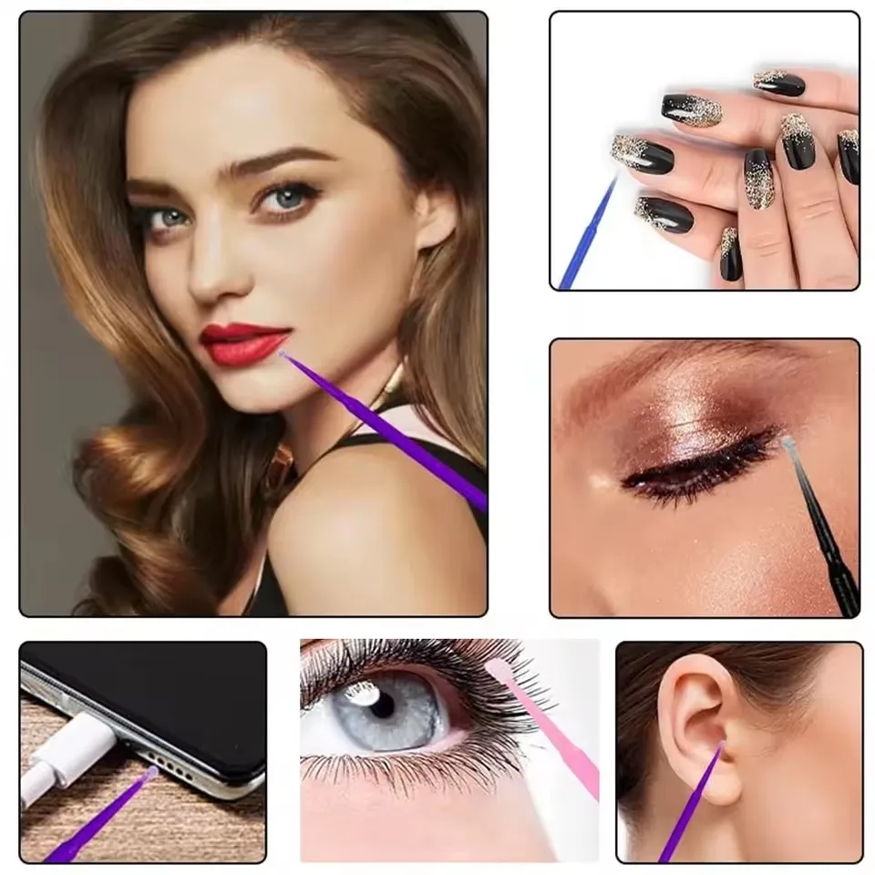 100pcs/Pack Bendable Micro Brushes Disposable Microbrush Applicators Eyelash Extensions Eyelash Glue Cleaning Brush for Eyelash