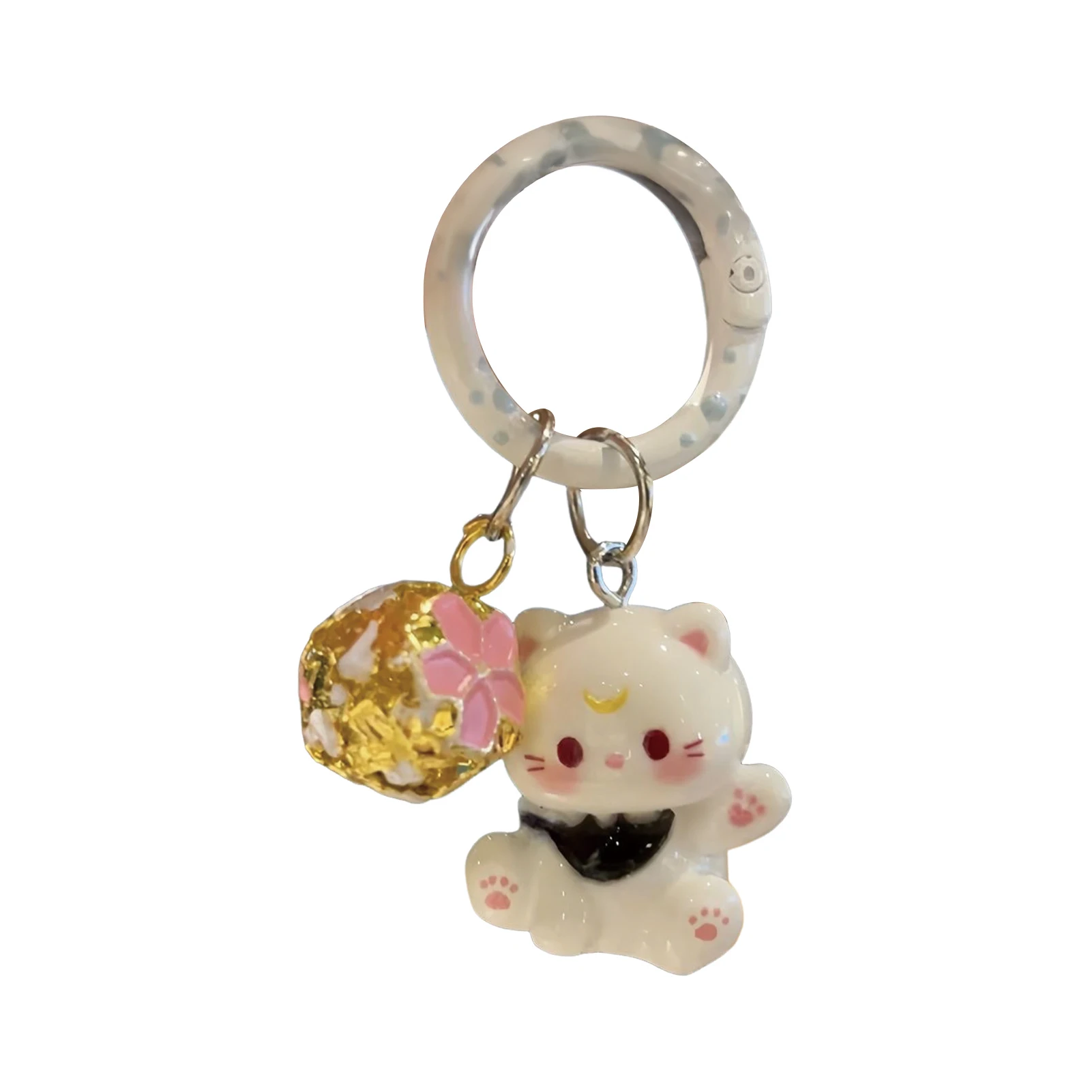 Kawaii Kitten Keychain Cute Mini Kitten Key Ring Charm for Keys Purse Backpack