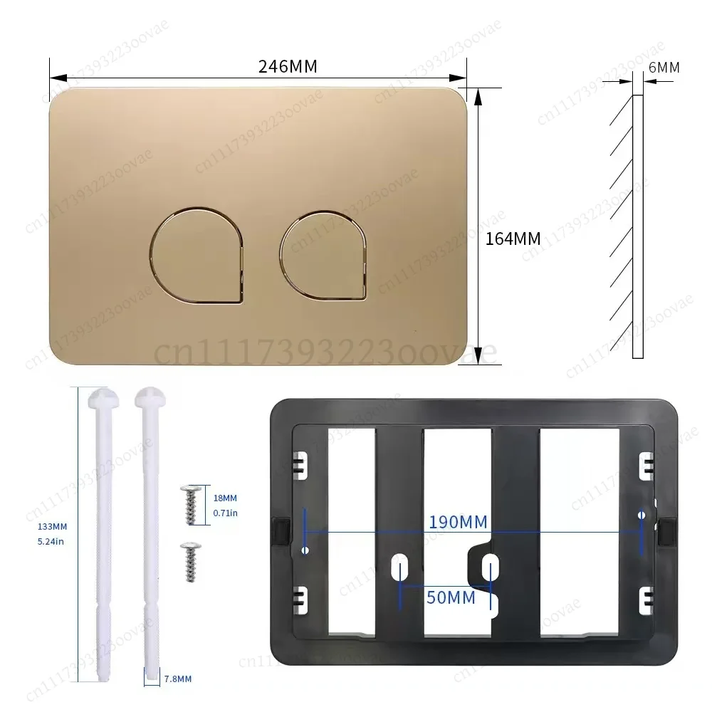 Df Dual Actuator Flush Plate for Geberit UP182 Delta 21 50 Series Concealed Cistern Wall-Mount Button, Replacement Parts