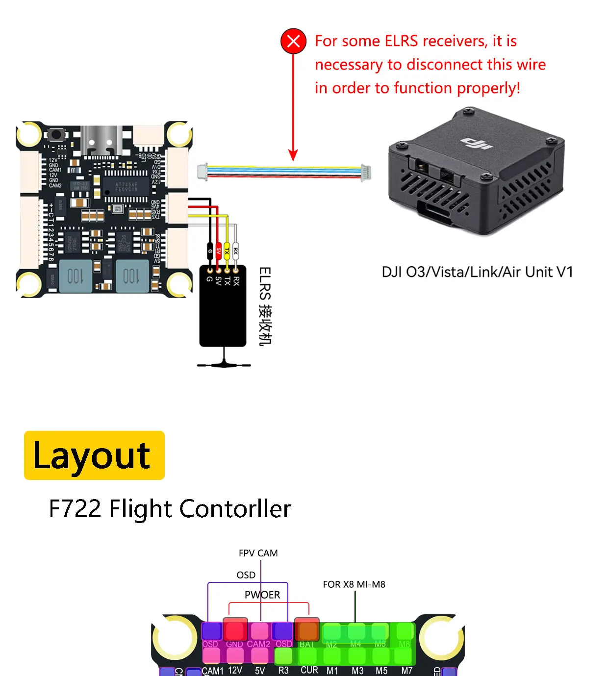 F405 F405HD / F7 F722 Flight Controller / F4 V3S Plus FC + 60A 4in1 BLheli_S ESC Stacks 30.5*30.5mm For RC FPV Racer Drone