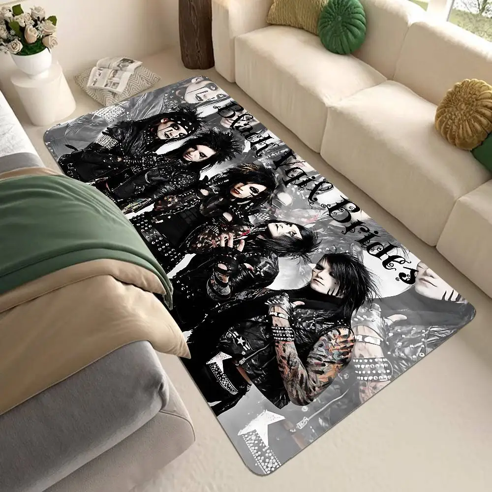 Rock Band B-Black V-Veil B-Brides Floor Mat INS Style Soft Bedroom Floor House Laundry Room Mat Anti-skid Household Carpets
