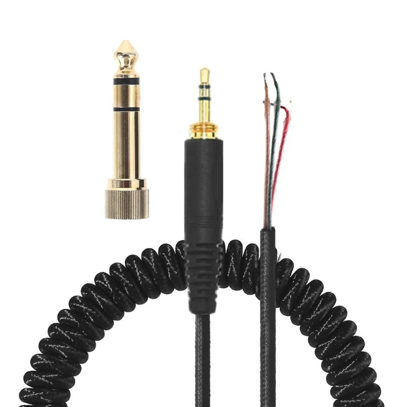 Spring Coiled Repair DJ Cord Cable Replacement for ATH-M50 ATH-M50s MDR-7506 7509 V700 V900 7506 Headphones