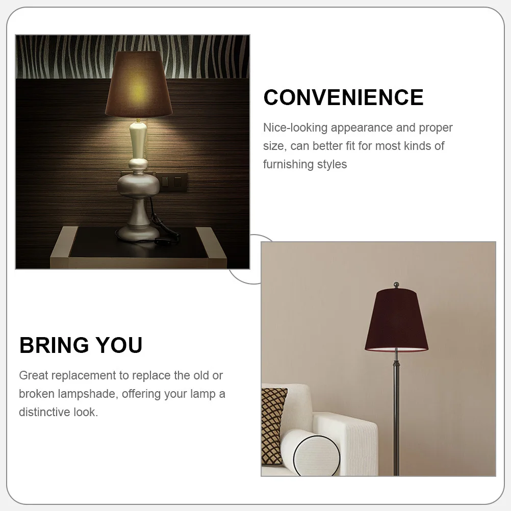 

2Pcs Rustic Cloth Lamp Shade Replacement Suitable for Table Desk Floor Lamp Soft Fabric Light Cover Table Light Cover
