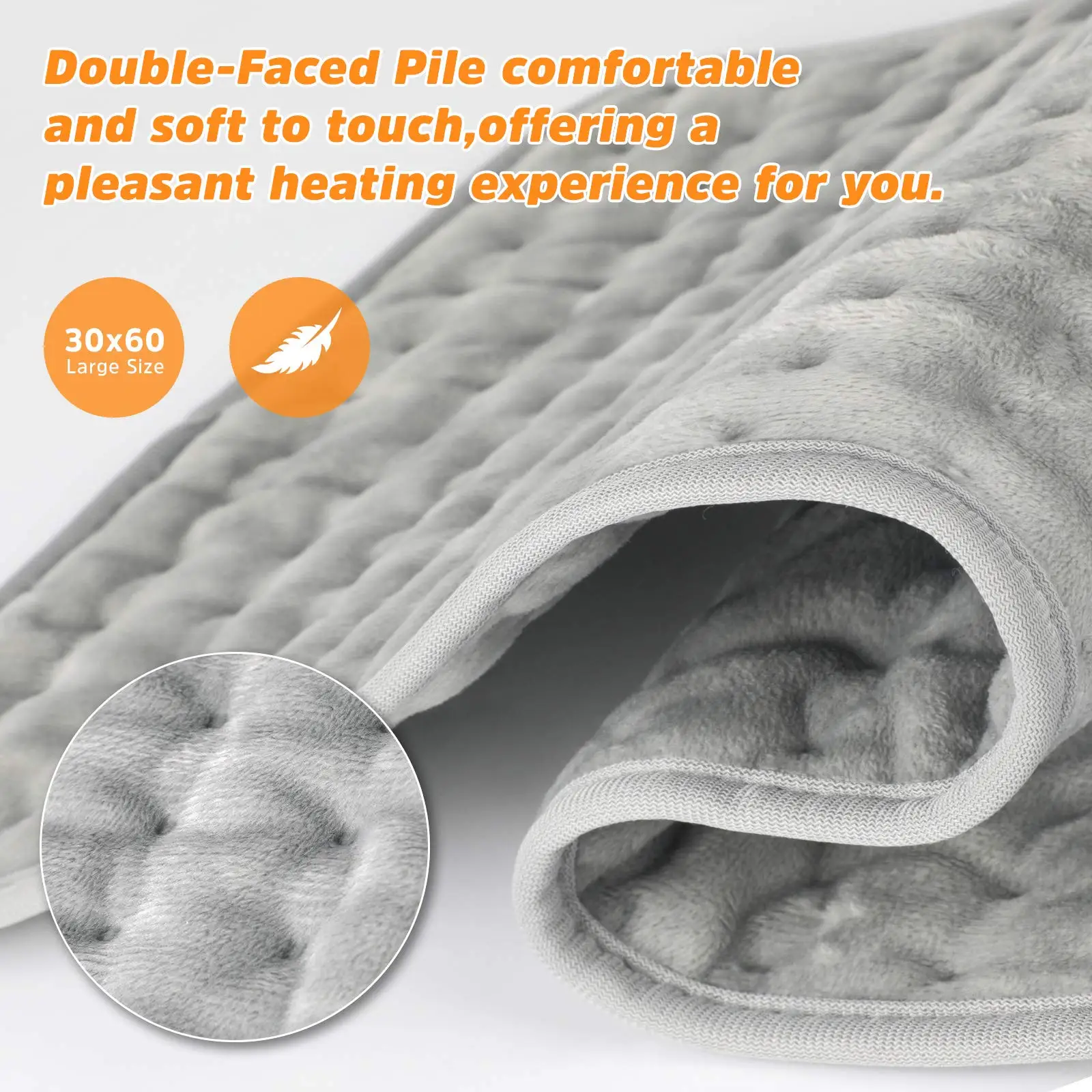 Body pain heating pad Revisit ultra-soft velvet relief back and shoulder pain heating pad