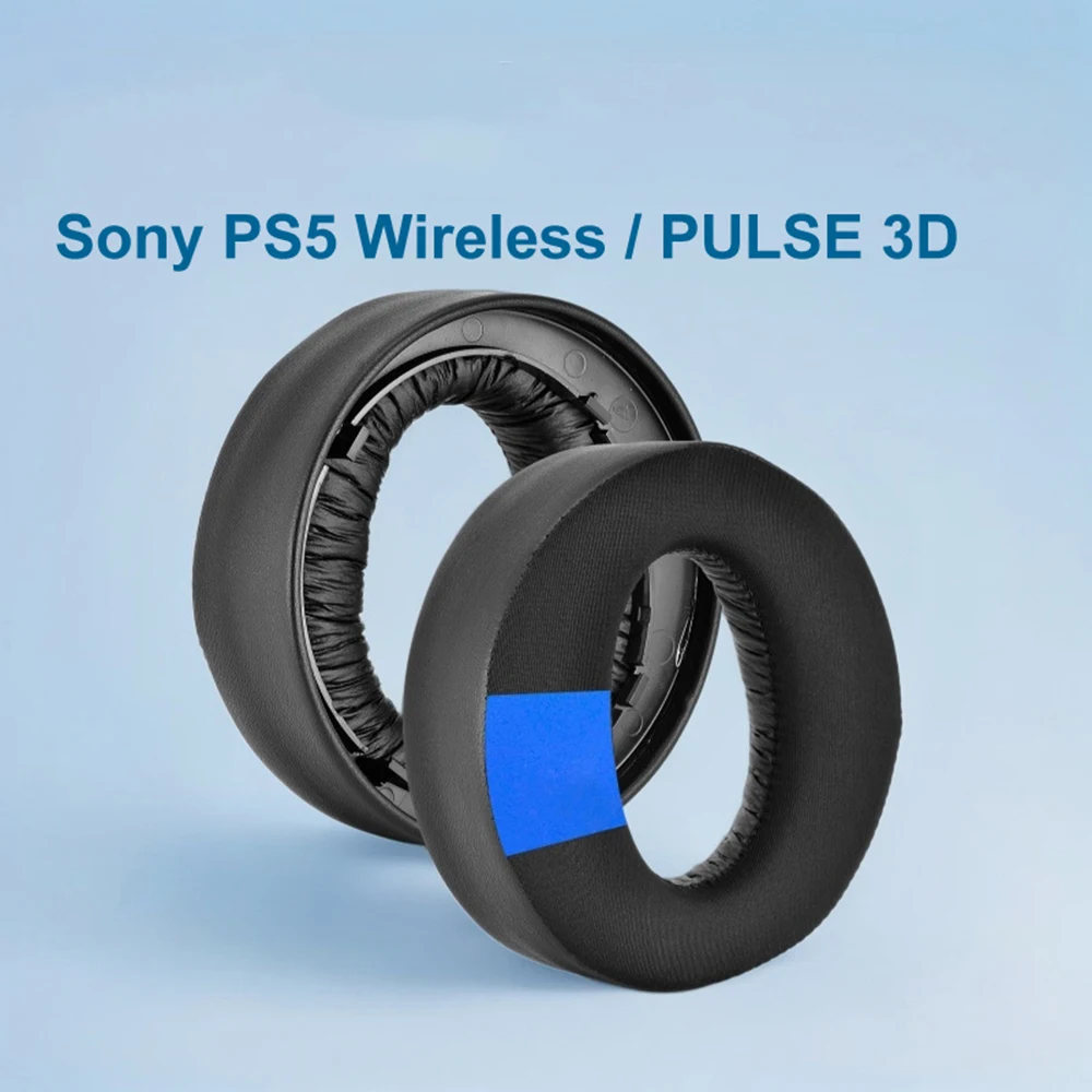 استبدال بطانة للأذن أكواب وسائد رغوة الذاكرة لسوني بلاي ستيشن PS5 نبض سماعات لاسلكية ثلاثية الأبعاد (غطاء غبار هدية)