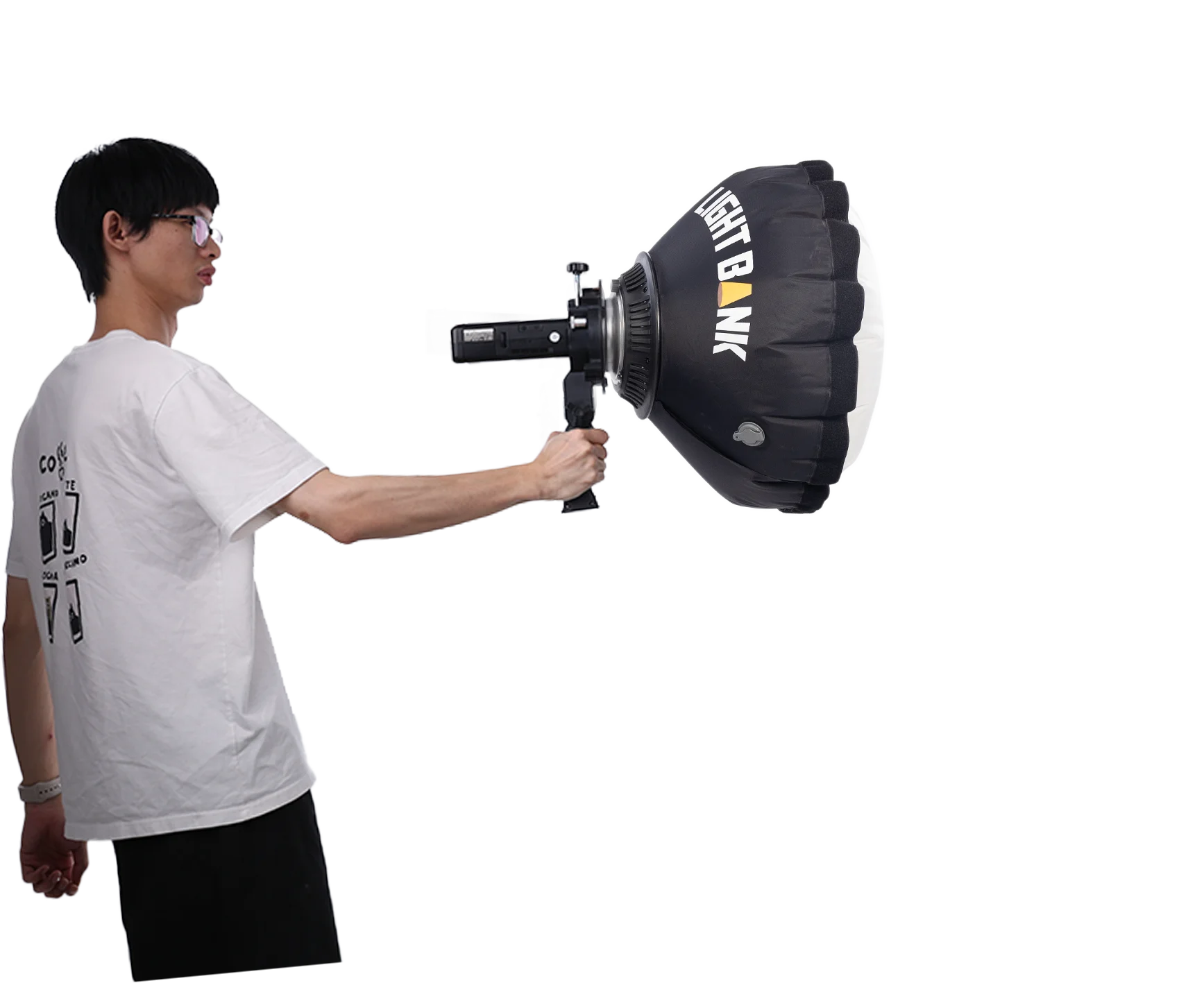 Flynoodle Air Tube Pro 60 فانوس قابل للنفخ سوفت بوكس لغطاء قياسي 135 مم لـ Nanlite ZHIYUN Godox INKEE LATZZ مصباح فيديو