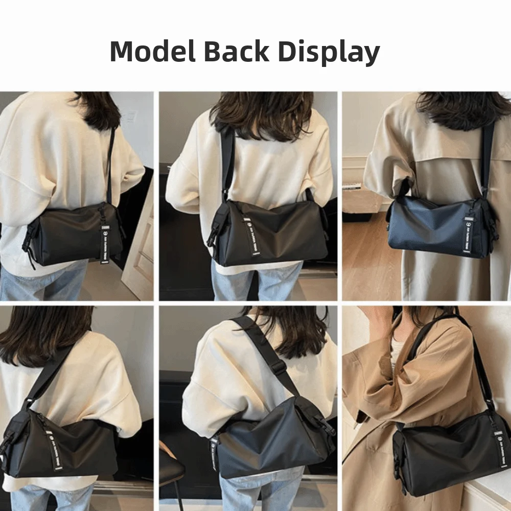 

Large Capacity Sports Messenger Bag Men Lightweight Oxford Cloth Shoulder Bag Japanese Waterproof Travel Gym Bag Men Women