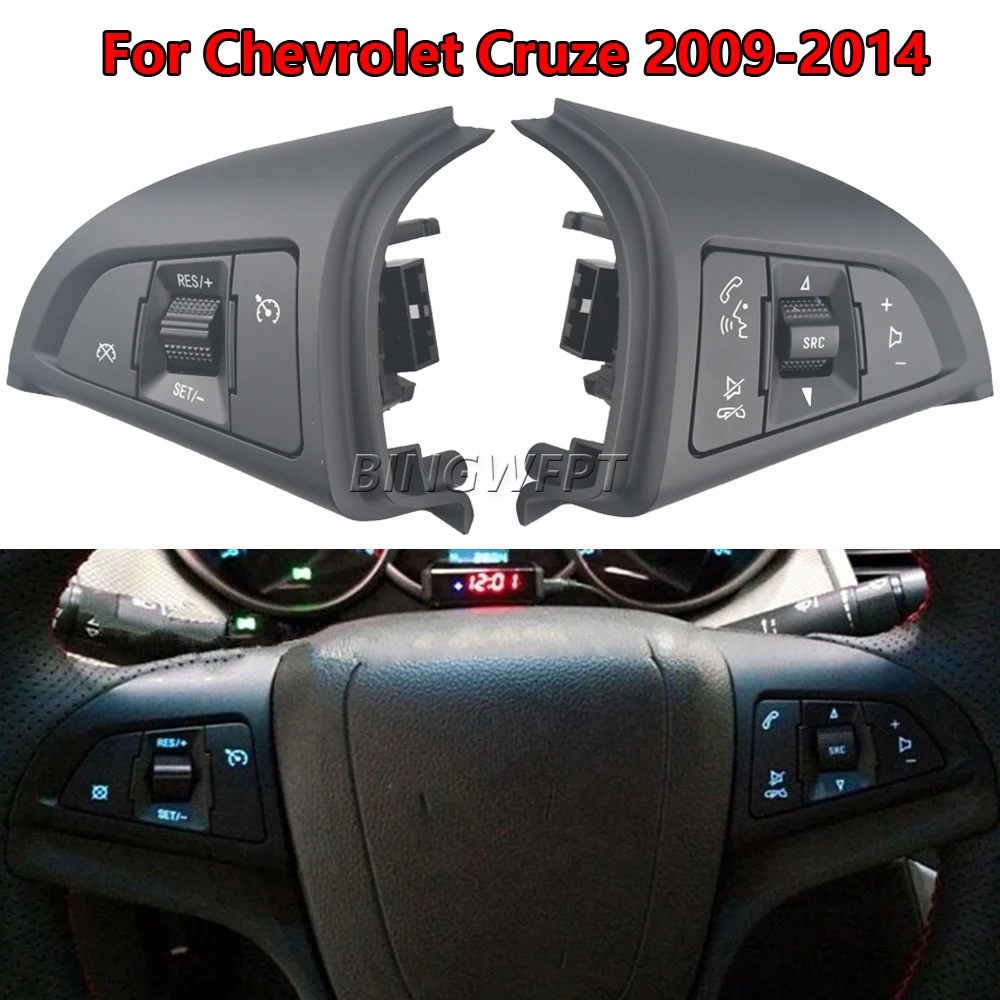 Car Multifunction Steering Wheel Button Bluetooth Audio Cruise Speed Control For Chevrolet Cruze 2009-2014 Cruise Control Switch