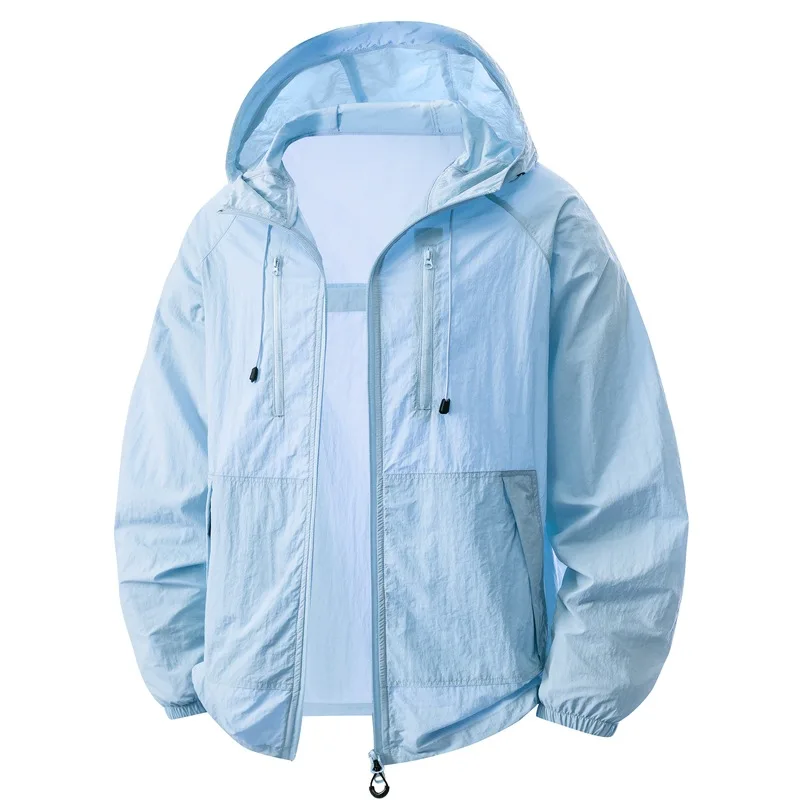 

Summer Hat Sun Protection Clothing Set Men's Women's Breathable Outdoor Nylon Fishing Skin Clothes Couple's Windbreaker
