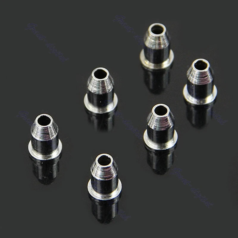 6 PCS Chrome Mounting Ferrules Bushing Set Guitar String