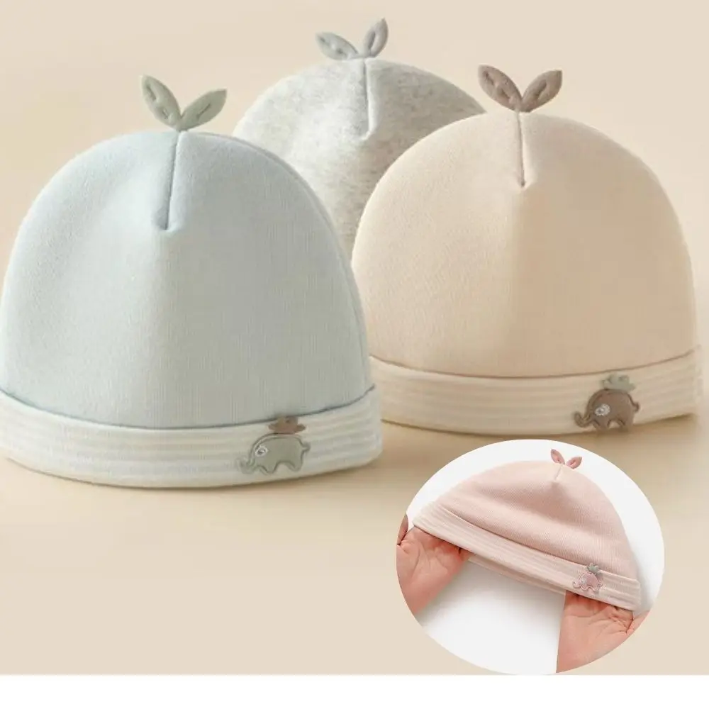 Soft Infant Beanies Caps Baby Hat Cartoon Boneless Muslin Cap Newborn Headwear Windproof Spring Autumn Cap 0-6months Baby Hats