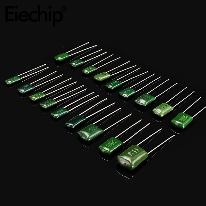 180/660pcs Polyester Film Capacitor Kit 100V 18/24values Set of Capacitor 2A331 2A471 2A561 2A681 2A102  2A102J 2A152J 2A222J