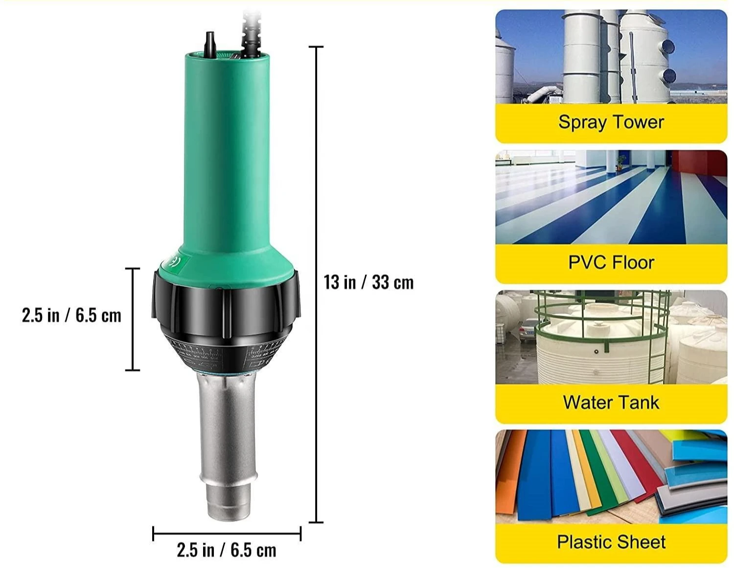 Industrial grade 2000W hot air pvc floor PP sheet welding, waterproof membrane
