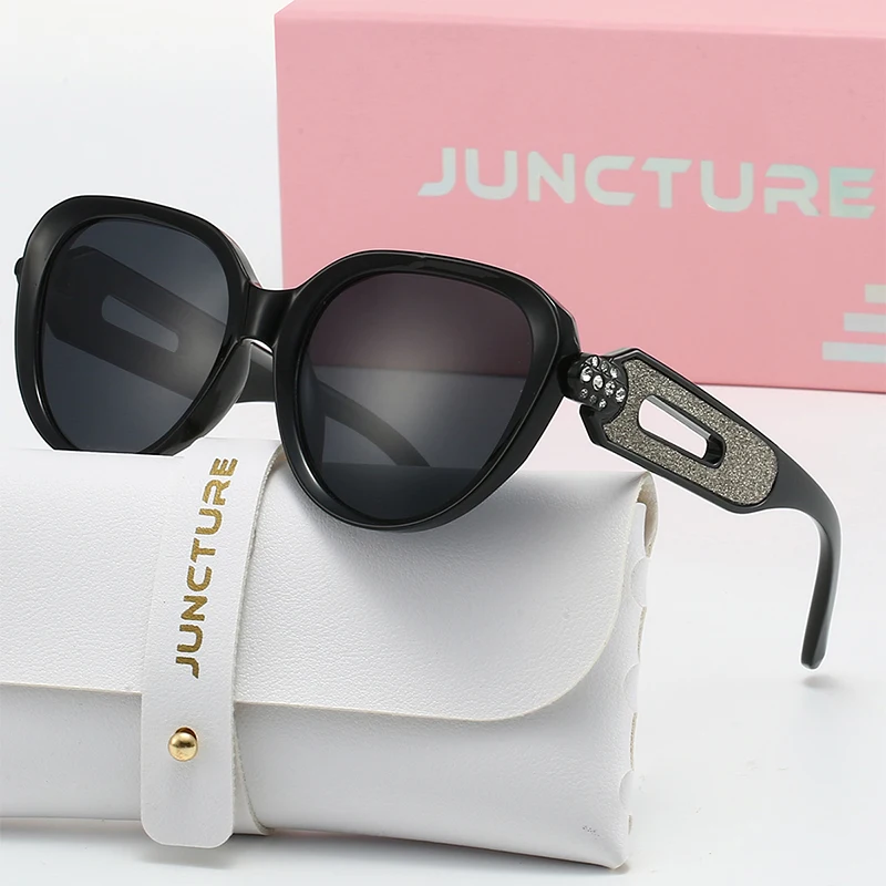 JUNCTURE الاستقطاب النساء النظارات الشمسية أزياء القط العين نظارات شمسية التدرج سيدة نظارات حزب هدايا العيد النظارات الشمسية للنساء