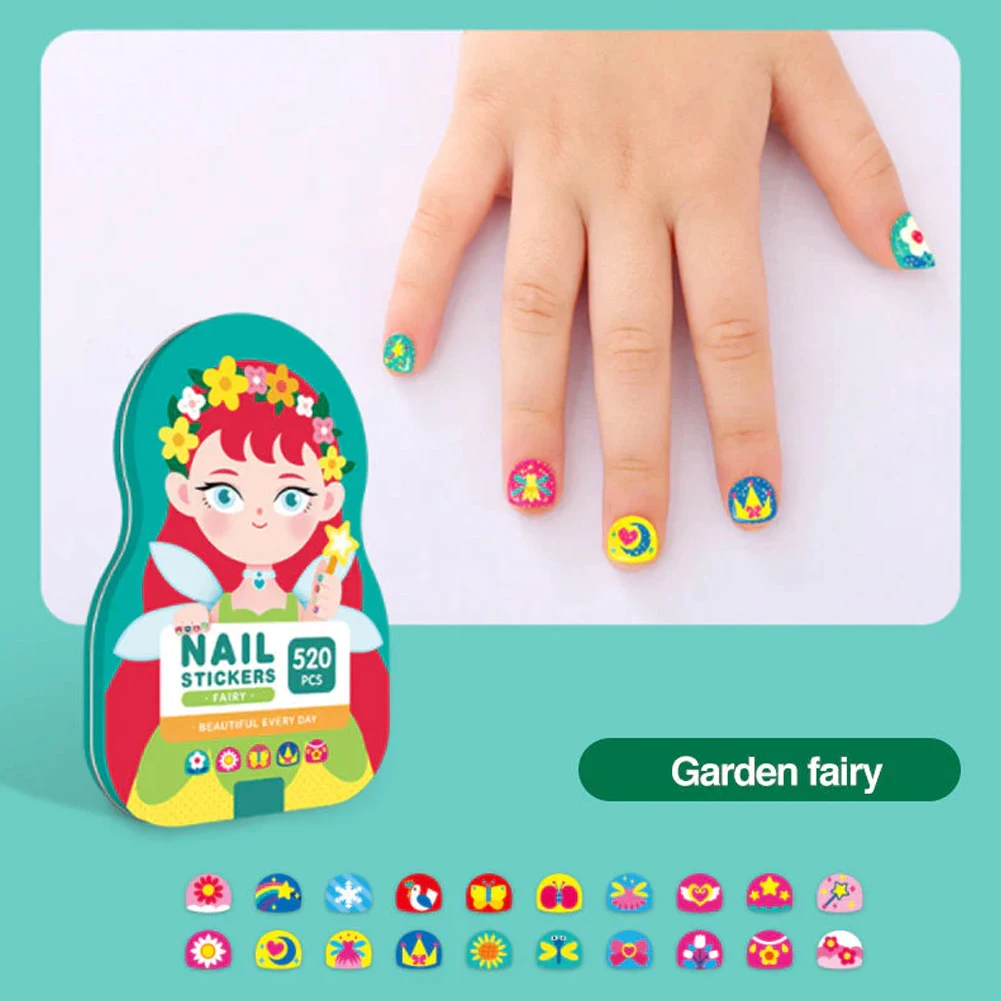 Children's Fashion Nail Stickers Set Beautiful Portable Manicure Decor Gift For Birthday