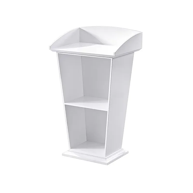 Reception counter pure white elegant office furniture, suitable for hotels, hospitals, gyms, classrooms, lecture halls