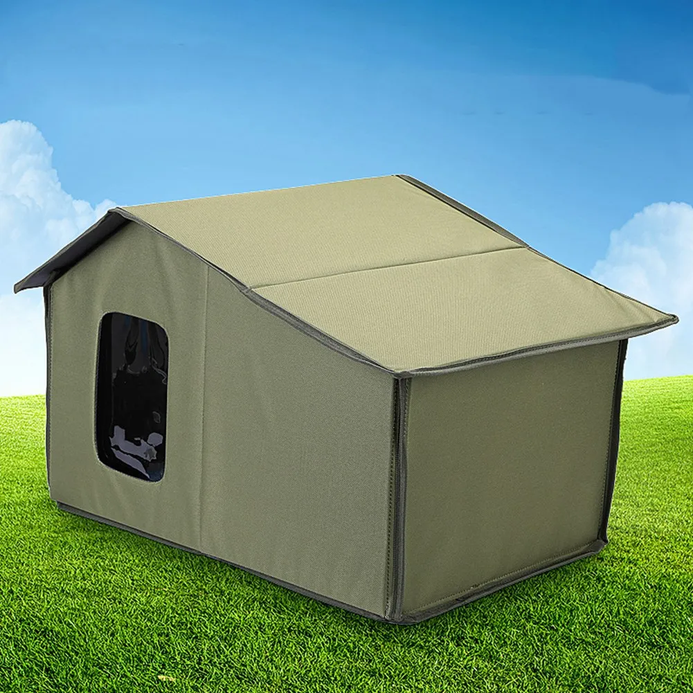 Refugio para mascotas, casa para gatos cálida y plegable para gatos al aire libre, cama para gatos, refugio para perros, cueva para gatos resistente a la intemperie, mantiene el calor B