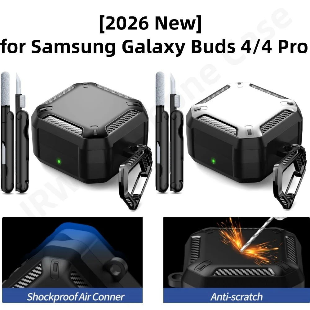 2026 for Samsung Galaxy Buds 4 / 4 Pro Earphone Accessories Magnetic Locking Lid Protective Case for Samsung Galaxy Buds 4/4 Pro