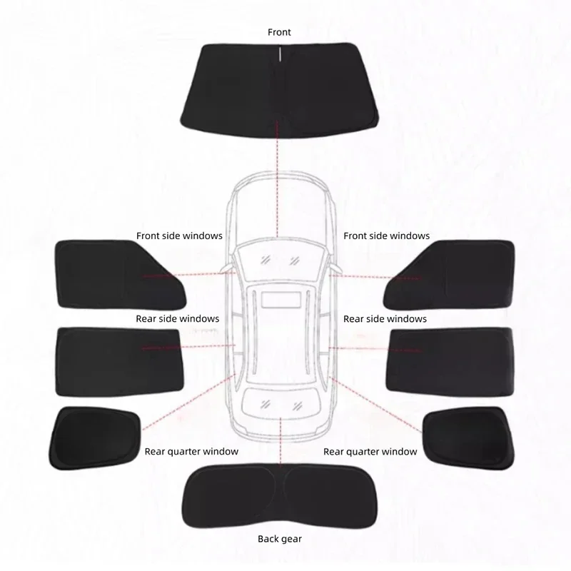 New! Car Privacy Sunshade Fit for Jetour Traveller T2 2023 2024 Car Front Curtain Insulation Glass Sunscreen Auto Exterior Parts