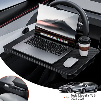 YZ For Tesla Model Y YL Juniper 3 Highland Folding Steering Wheel Table Car Laptop Tray Desk For Office Work Eating Food Camping 1