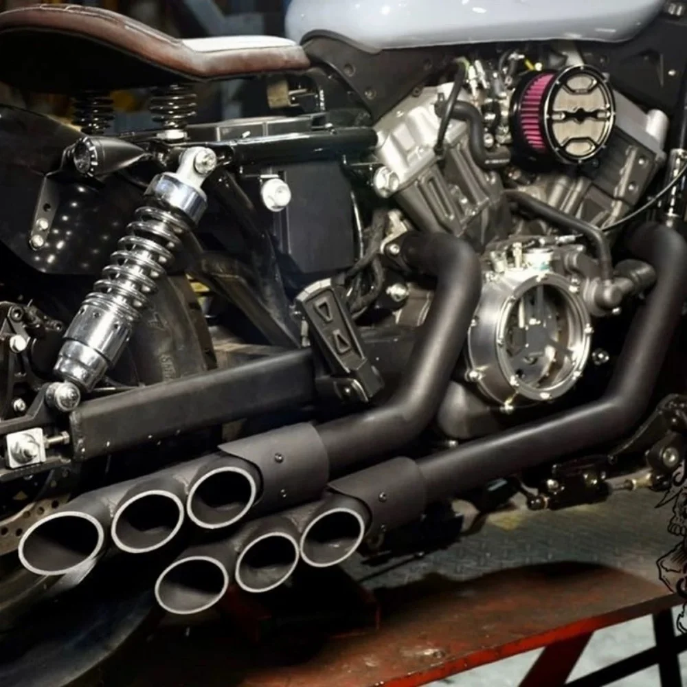 For BENDA KEEWAY V-CRUISE 125 V 302 C Harley exhaust 2 out 2 6 hole exhaust straight tail section lossless direct installation