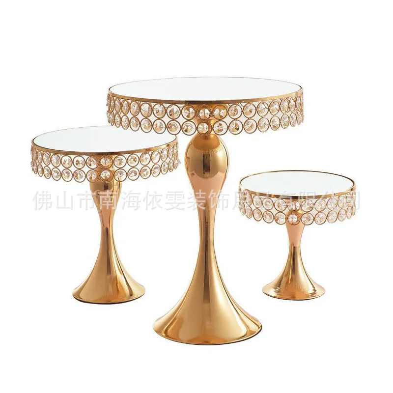 

Spot Internet celebrity cake rack electroplated metal mermaid tall mirror dessert rack cold food west point decorative ornament