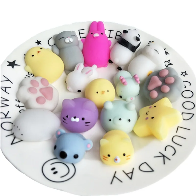 5-50PCS Kawaii Squishies Mochi Anime Squishy For Kids Antistress Ball Squeeze Party Favors Stress Relief Kid\'s Toys For Birthday