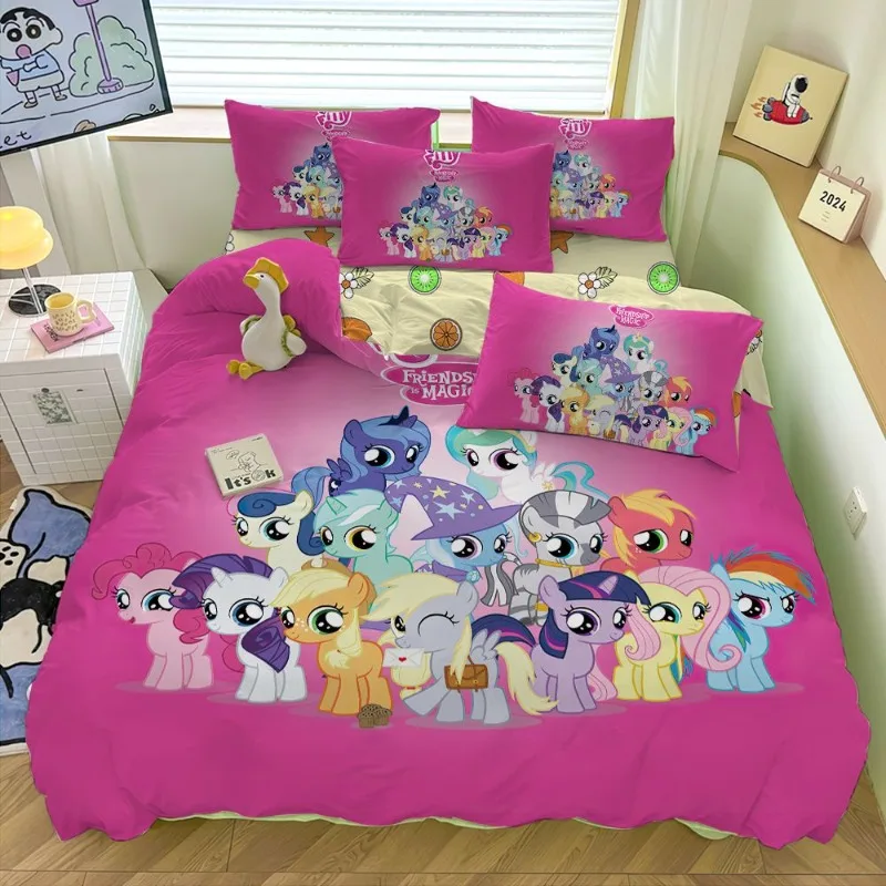 My Little Pony Twilight Sparkle Rainbow Dash Pure Cotton Cartoon Cute Print Girly Heart Bedroom Student Dormitory Bedding Set